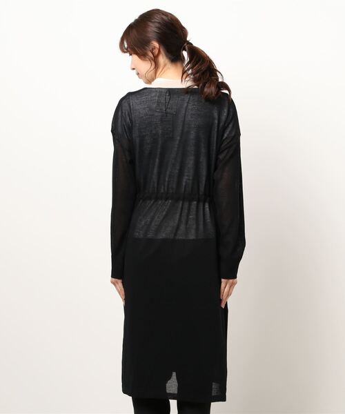 INTERPLANET（インタープラネット）の「さらさらバイカラーロングカーデ（カーディガン/ボレロ・レディース・ブラウン/ブラック/オフホワイト・FREE）」の5枚目の写真