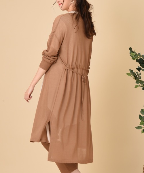 INTERPLANET（インタープラネット）の「さらさらバイカラーロングカーデ（カーディガン/ボレロ・レディース・ブラウン/ブラック/オフホワイト・FREE）」の7枚目の写真