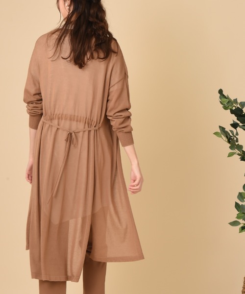 INTERPLANET（インタープラネット）の「さらさらバイカラーロングカーデ（カーディガン/ボレロ・レディース・ブラウン/ブラック/オフホワイト・FREE）」の8枚目の写真