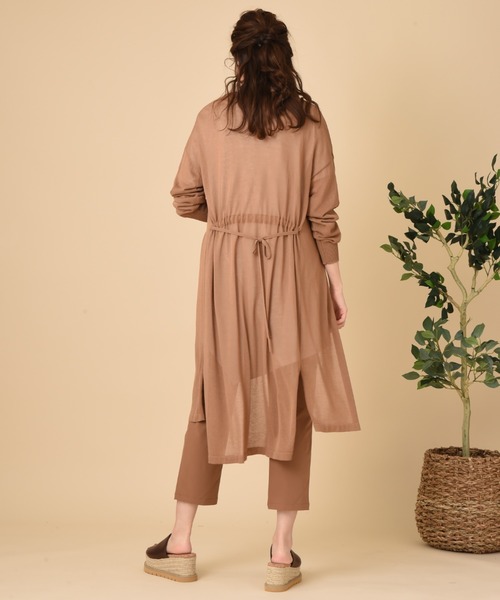 INTERPLANET（インタープラネット）の「さらさらバイカラーロングカーデ（カーディガン/ボレロ・レディース・ブラウン/ブラック/オフホワイト・FREE）」の11枚目の写真