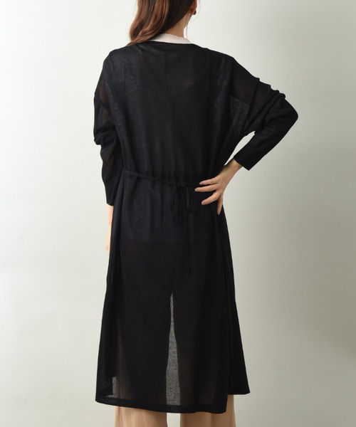 INTERPLANET（インタープラネット）の「さらさらバイカラーロングカーデ（カーディガン/ボレロ・レディース・ブラウン/ブラック/オフホワイト・FREE）」の17枚目の写真