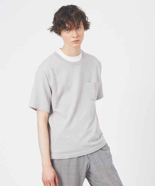 ABAHOUSE(アバハウス)の「アンサンブル ニット ポケットTシャツ(Tシャツ/カットソー・メンズ・グレー/ブルー/グリーン系その他/ブラック・48/44/46)」の3枚目の写真