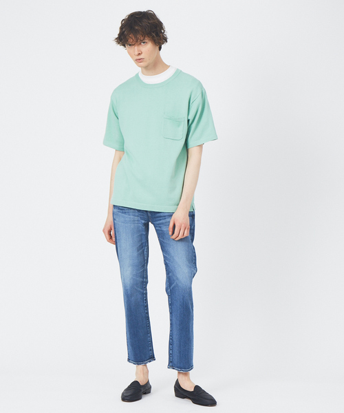 ABAHOUSE(アバハウス)の「アンサンブル ニット ポケットTシャツ(Tシャツ/カットソー・メンズ・グレー/ブルー/グリーン系その他/ブラック・48/44/46)」の6枚目の写真