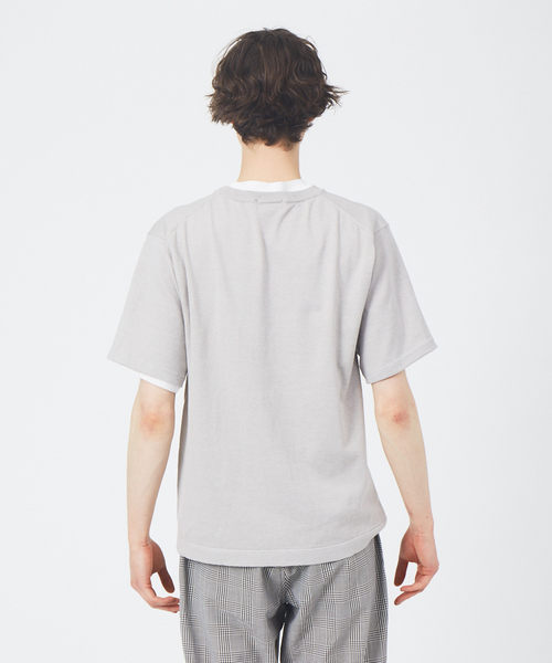 ABAHOUSE(アバハウス)の「アンサンブル ニット ポケットTシャツ(Tシャツ/カットソー・メンズ・グレー/ブルー/グリーン系その他/ブラック・48/44/46)」の10枚目の写真