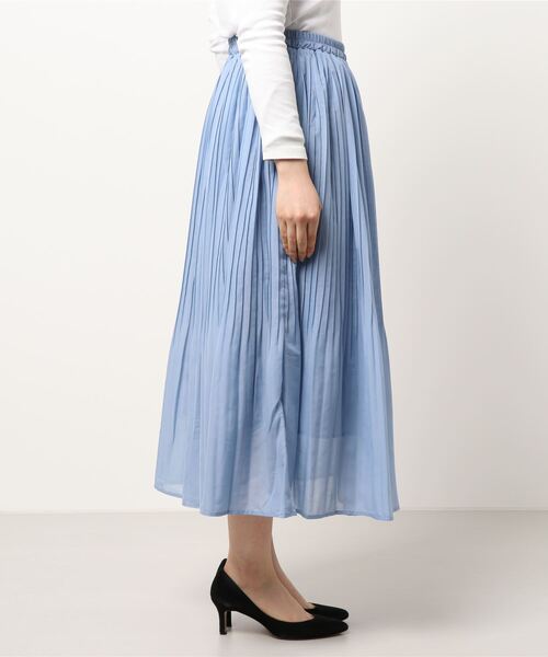 Samansa Mos2（サマンサ モスモス）の「ボイル柄アソートプリーツスカート（スカート・レディース・ベージュ/ブルー/ネイビー/チャコール/グレー/ピンク・ﾌﾘ-）」の7枚目の写真