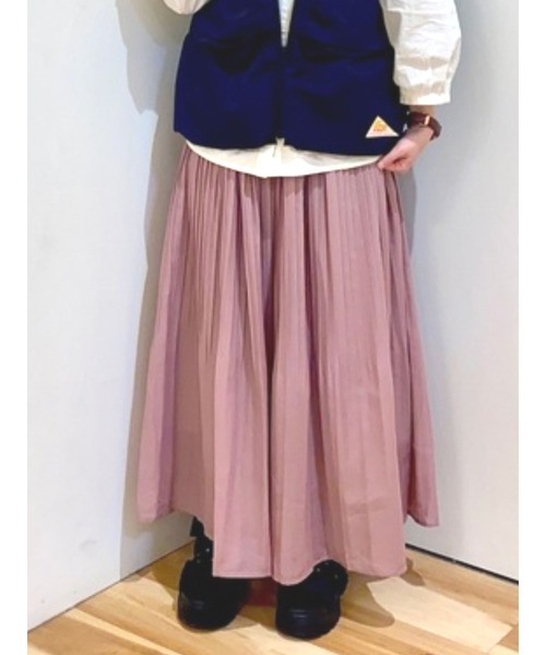 Samansa Mos2（サマンサ モスモス）の「ボイル柄アソートプリーツスカート（スカート・レディース・ベージュ/ブルー/ネイビー/チャコール/グレー/ピンク・ﾌﾘ-）」の6枚目の写真