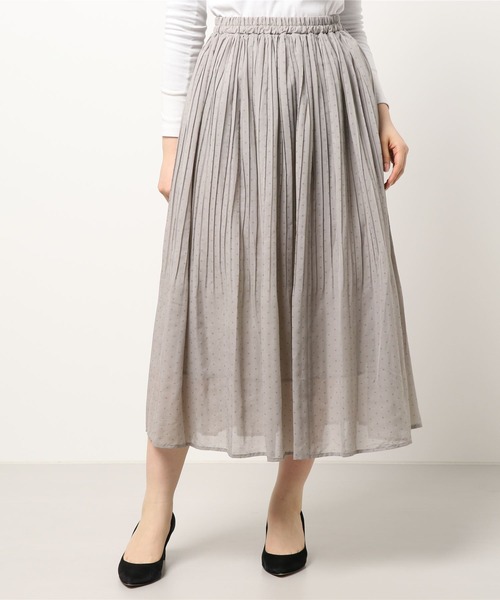 Samansa Mos2（サマンサ モスモス）の「ボイル柄アソートプリーツスカート（スカート・レディース・ベージュ/ブルー/ネイビー/チャコール/グレー/ピンク・ﾌﾘ-）」の11枚目の写真