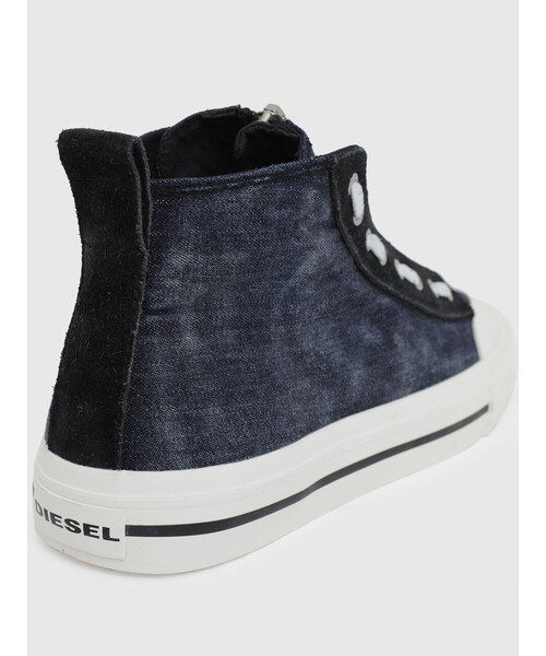 DIESEL(ディーゼル)の「メンズ ウォッシュドデニム ミドルカットスニーカー(スニーカー・メンズ・インディゴブルー・42/41/44/40/43)」の5枚目の写真