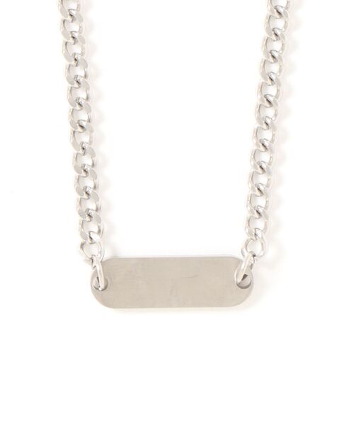 Burner（バーナー）の「【OKUOKU　0909】ステンレス　シンプル　ミニマルデザイン　ブレスレット&ネックレス　セット（ネックレス・メンズ・シルバー・FREE）」の2枚目の写真