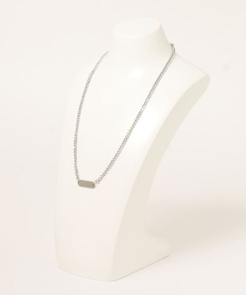 Burner（バーナー）の「【OKUOKU　0909】ステンレス　シンプル　ミニマルデザイン　ブレスレット&ネックレス　セット（ネックレス・メンズ・シルバー・FREE）」の5枚目の写真