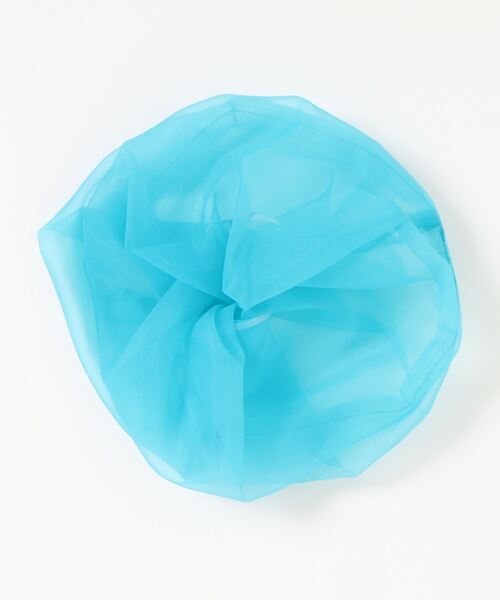 チチカカ（チチカカ）の「チュールカラー　ビッグシュシュ（シュシュ・レディース・パープル/ターコイズブルー/イエロー/アイボリー・FREE）」の2枚目の写真