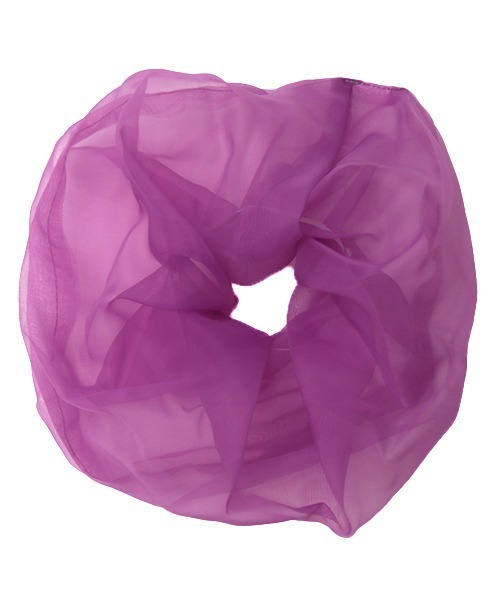 チチカカ（チチカカ）の「チュールカラー　ビッグシュシュ（シュシュ・レディース・パープル/ターコイズブルー/イエロー/アイボリー・FREE）」の9枚目の写真