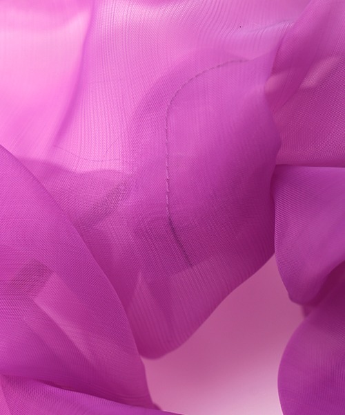 チチカカ（チチカカ）の「チュールカラー　ビッグシュシュ（シュシュ・レディース・パープル/ターコイズブルー/イエロー/アイボリー・FREE）」の11枚目の写真