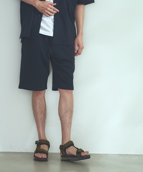 Blue Standard (ブルースタンダード)の「【BLUE STANDARD】速乾 制菌 防臭 快適 シワになりづらいドライワッフルショートパンツ(ショーツ) セットアップ対応品番(その他パンツ・メンズ・ホワイト/ネイビー/ブルー系その他/杢グレー・MEDIUM/X-LARGE/LARGE)」の4枚目の写真