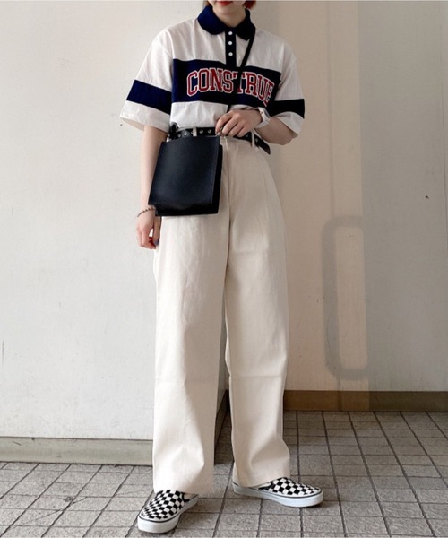 WEGO（ウィゴー）の「WEGO/ワッペンロゴラガーTシャツ（Tシャツ/カットソー・レディース・グリーン/ホワイト・FREE）」の9枚目の写真