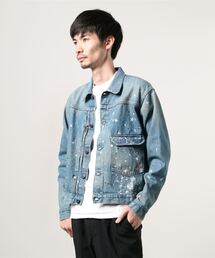 CLAMP（クランプ）の「CLAMP/クランプ/NO2 DENIM JKT with paint/ナンバー２デニムジャケット ペイント（デニムジャケット・メンズ）」