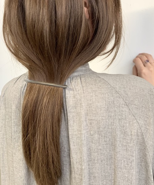 Libra Cue（リブラ キュー）の「マットメタリックバーバレッタ（バレッタ/ヘアクリップ・レディース・シルバー/ゴールド・FREE）」の11枚目の写真