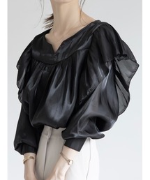amel | グロッシーフリルブラウス(シャツ/ブラウス)