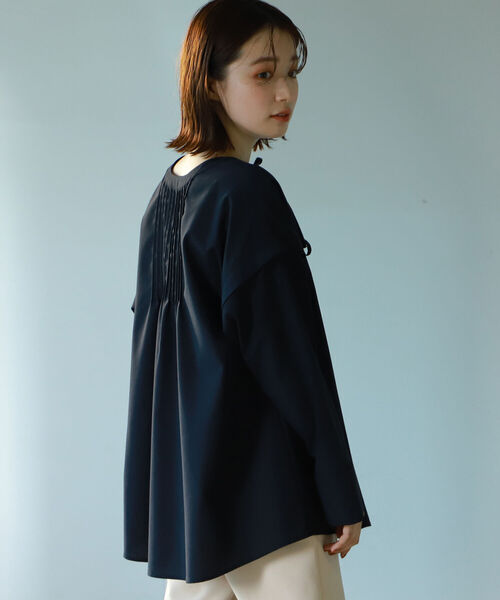 BeAMS DOT（ビームスドット）の「【WEB限定】BeAMS DOT / 2way ピンタックブラウス（シャツ/ブラウス・レディース・ホワイト/ブラック・FREE）」の2枚目の写真