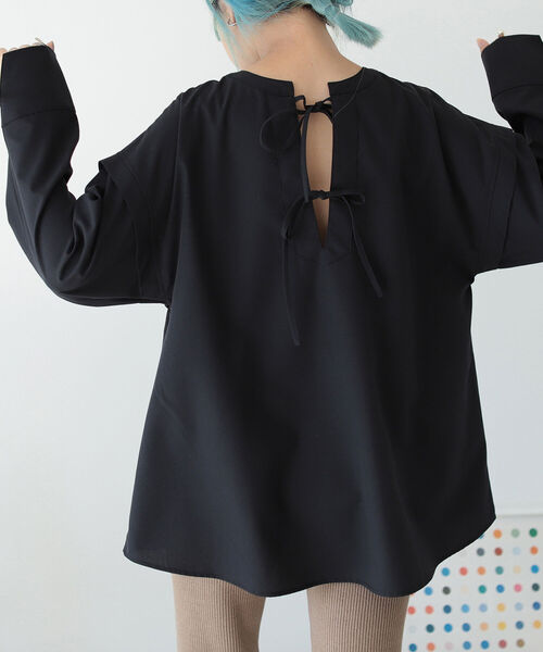 BeAMS DOT（ビームスドット）の「【WEB限定】BeAMS DOT / 2way ピンタックブラウス（シャツ/ブラウス・レディース・ホワイト/ブラック・FREE）」の11枚目の写真