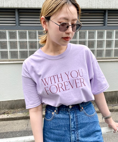 SCREEN STARS(スクリーンスターズ)の「【SCREEN STARS/スクリーンスターズ】ロゴプリントカラーTシャツ(Tシャツ/カットソー・レディース・パープル/オフホワイト/ブルー・FREE)」の3枚目の写真