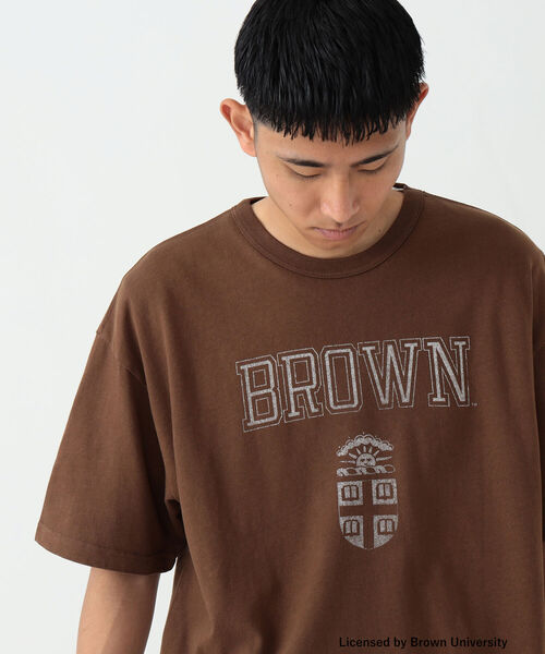 BEAMS(ビームス)の「BEAMS / ルーズ カレッジ Tシャツ(Tシャツ/カットソー・メンズ・ホワイト/ネイビー/ブラウン・SMALL/MEDIUM/X-LARGE/LARGE)」の6枚目の写真