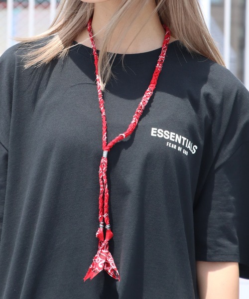 SunKu(サンク)の「SunKu/サンク バンダナネックレス(ネックレス・メンズ・ブラック/ベージュ/パープル/ネイビー/ブラウン/グレー/レッド/ピンク/ターコイズブルー/ライム/イエロー/オレンジ/グリーン/ブルー系その他/パープル系その他/ブルー・FREE)」の15枚目の写真