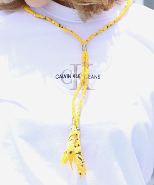 SunKu(サンク)の「SunKu/サンク バンダナネックレス(ネックレス・メンズ・ブラック/ベージュ/パープル/ネイビー/ブラウン/グレー/レッド/ピンク/ターコイズブルー/ライム/イエロー/オレンジ/グリーン/ブルー系その他/パープル系その他/ブルー・FREE)」の13枚目の写真