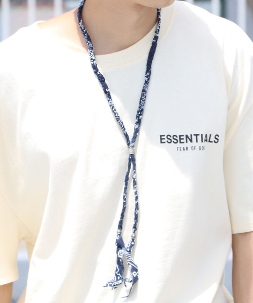 SunKu(サンク)の「SunKu/サンク バンダナネックレス(ネックレス・メンズ・ブラック/ベージュ/パープル/ネイビー/ブラウン/グレー/レッド/ピンク/ターコイズブルー/ライム/イエロー/オレンジ/グリーン/ブルー系その他/パープル系その他/ブルー・FREE)」の18枚目の写真