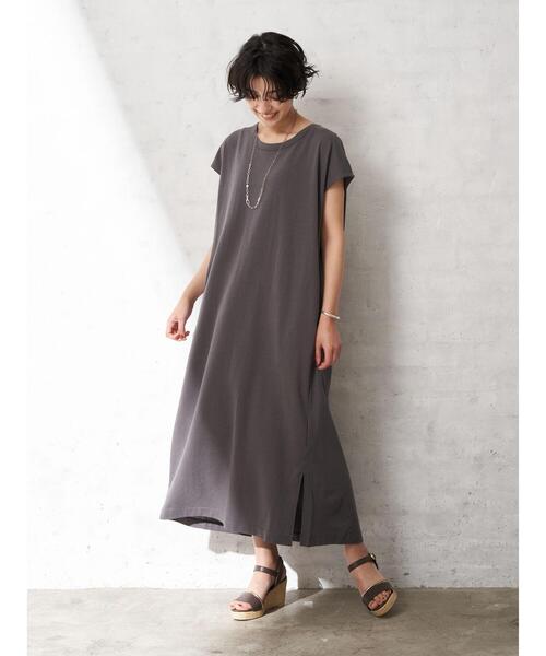 YECCA VECCA(イェッカヴェッカ)の「ジャガードカットワンピース*(ワンピース・レディース・チャコールグレー/ベージュ/ブラウン・FREE)」の10枚目の写真