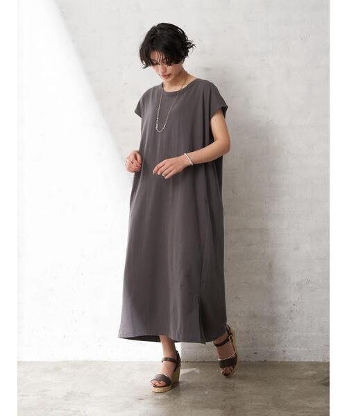 YECCA VECCA(イェッカヴェッカ)の「ジャガードカットワンピース*(ワンピース・レディース・チャコールグレー/ベージュ/ブラウン・FREE)」の13枚目の写真