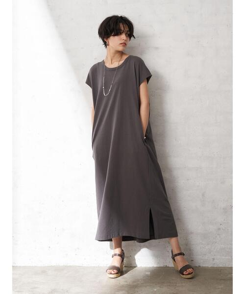 YECCA VECCA(イェッカヴェッカ)の「ジャガードカットワンピース*(ワンピース・レディース・チャコールグレー/ベージュ/ブラウン・FREE)」の20枚目の写真