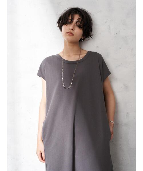 YECCA VECCA(イェッカヴェッカ)の「ジャガードカットワンピース*(ワンピース・レディース・チャコールグレー/ベージュ/ブラウン・FREE)」の8枚目の写真