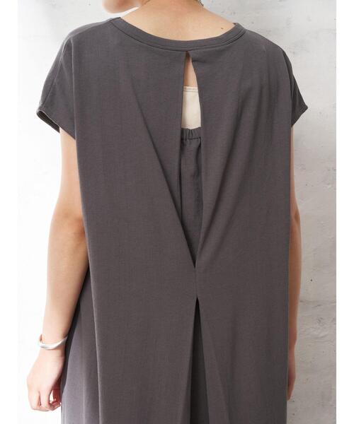 YECCA VECCA(イェッカヴェッカ)の「ジャガードカットワンピース*(ワンピース・レディース・チャコールグレー/ベージュ/ブラウン・FREE)」の14枚目の写真