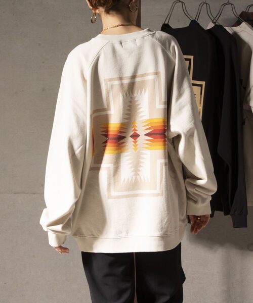 PENDLETON（ペンドルトン）の「【PENDLETON/ペンドルトン】ラグラン バックプリント スウェット プルオーバー 1475-5006（スウェット・メンズ・ブラック/アイボリー/キャメル・LARGE/MEDIUM）」の22枚目の写真