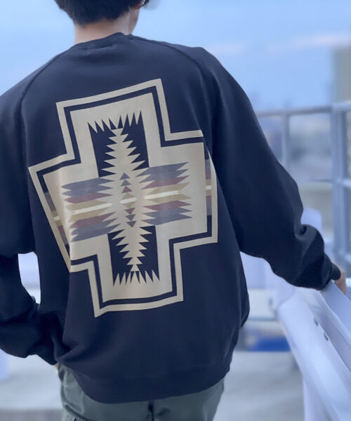 PENDLETON（ペンドルトン）の「【PENDLETON/ペンドルトン】ラグラン バックプリント スウェット プルオーバー 1475-5006（スウェット・メンズ・ブラック/アイボリー/キャメル・LARGE/MEDIUM）」の18枚目の写真