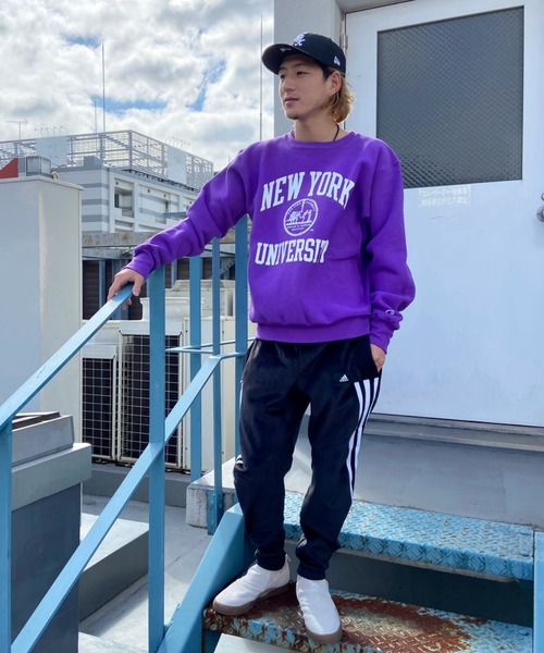 Champion（チャンピオン）の「CHAMPION/チャンピオン リバースウィーブ カレッジロゴスウェット  C5-U007（スウェット・メンズ・パープル/グレー・M/L/XL）」の16枚目の写真