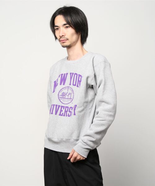 Champion（チャンピオン）の「CHAMPION/チャンピオン リバースウィーブ カレッジロゴスウェット  C5-U007（スウェット・メンズ・パープル/グレー・M/L/XL）」の20枚目の写真