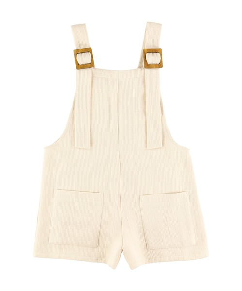 ALEXIA STAM（アリシアスタン）の「Gauze Salopette/ガーゼサロペット（サロペット/オーバーオール・レディース・アイボリー/チャコールグレー/カーキ・FREE）」の9枚目の写真