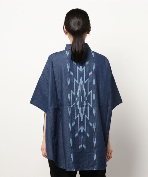 チチカカ(チチカカ)の「抜染ダンガリードルマンシャツ(シャツ/ブラウス・レディース・インディゴブルー/ブルー・FREE)」の15枚目の写真