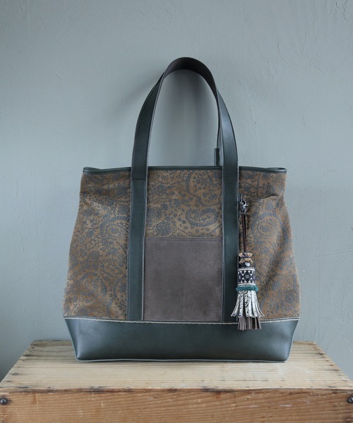 JUCO.（ジュコ）の「ペイズリーの2WAYバック（トートバッグ・レディース・オリーブ・ONESIZE）」の8枚目の写真