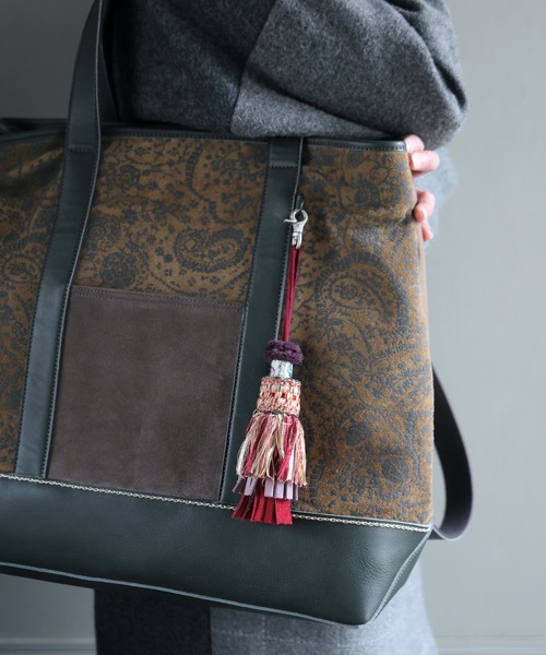 JUCO.（ジュコ）の「ペイズリーの2WAYバック（トートバッグ・レディース・オリーブ・ONESIZE）」の12枚目の写真