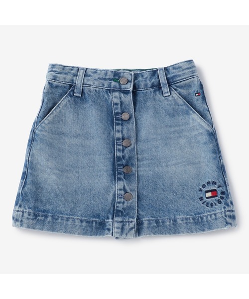 TOMMY HILFIGER(トミーヒルフィガー)の「GIRLS デニムAラインスカート(デニムスカート・キッズ・ブルー・110cm/100cm/120cm)」の1枚目の写真