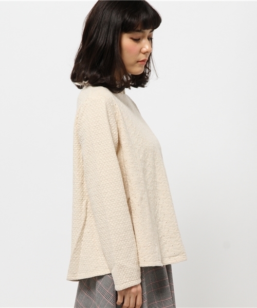 PUAL CE CIN（ピュアルセシン）の「刺繍Ｐ／ＯＢＬ（シャツ/ブラウス・レディース・ナチュラル/ネイビー・FREE）」の4枚目の写真