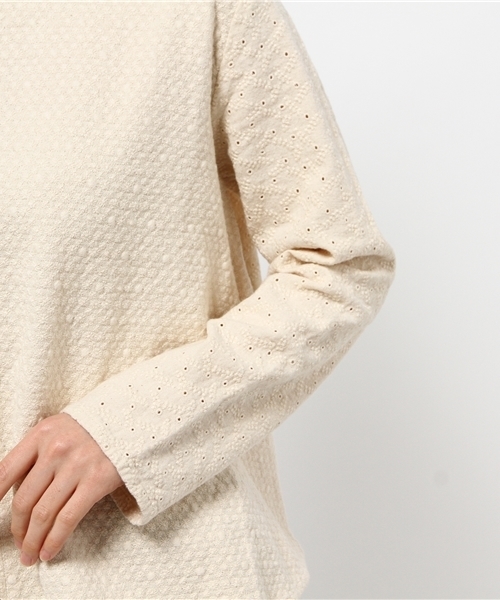 PUAL CE CIN（ピュアルセシン）の「刺繍Ｐ／ＯＢＬ（シャツ/ブラウス・レディース・ナチュラル/ネイビー・FREE）」の8枚目の写真