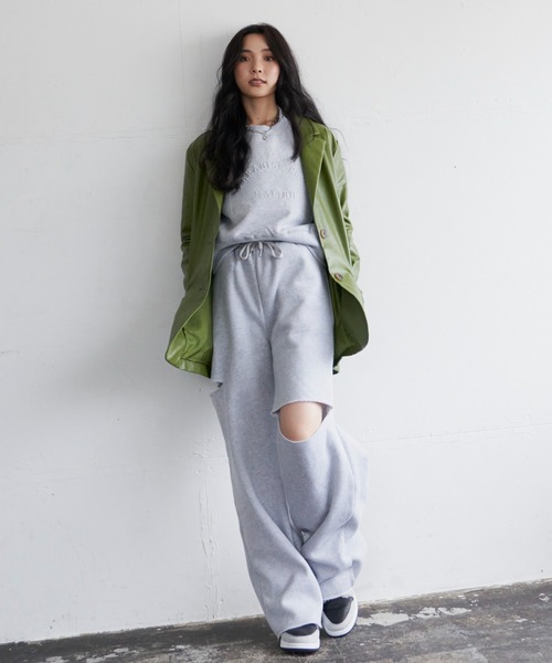 BLONDEY（ブロンディ）の「ヘビーウェイトスリットパンツ（スウェットパンツ・レディース・ブラック/グレー/ナチュラル・FREE）」の13枚目の写真