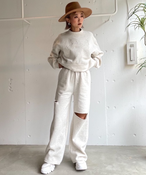 BLONDEY（ブロンディ）の「ヘビーウェイトスリットパンツ（スウェットパンツ・レディース・ブラック/グレー/ナチュラル・FREE）」の17枚目の写真