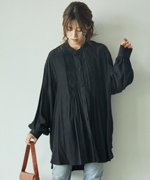 ECRIRE | 【yun_wearコラボ】BIGシルエットスタンドカラーピンタックロングスリーブブラウス(シャツ/ブラウス)