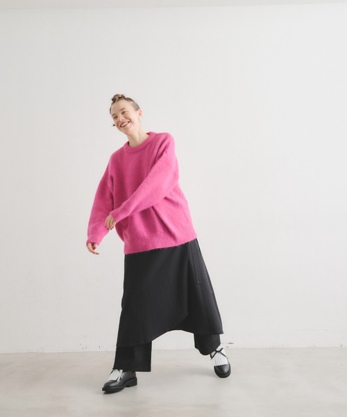 manana suerte（マニャーナスエルテ）の「オーバールーズニット***（ニット/セーター・レディース・ブラック/グレー/ピンク/ブルー/グリーン・FREE）」の8枚目の写真