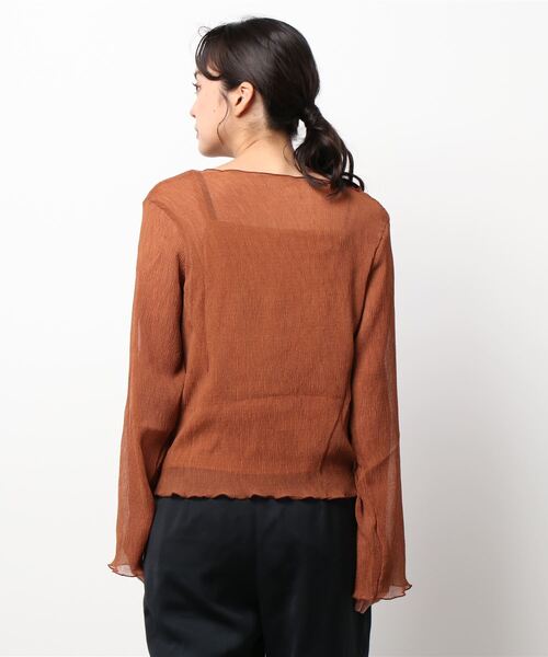 archives（アルシーヴ）の「シアー楊柳プルオーバー（Tシャツ/カットソー・レディース・キャメル/ブルー/ブラック/グリーン/アイボリー・MEDIUM）」の22枚目の写真